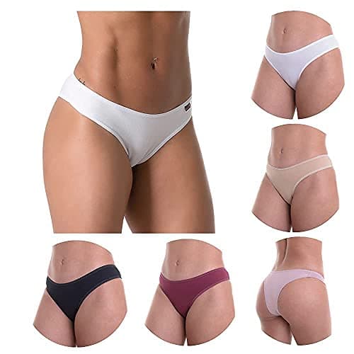6 Calcinhas Femininas Línea Básicas, +Algodão, Lingerie Confort
