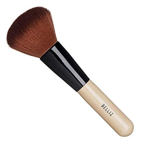 Pincel Marfim para Pó, Belliz, Preto/ Bege/ Marrom