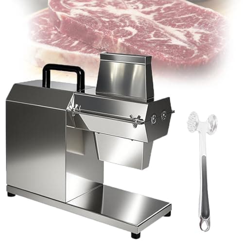 Amaciador De Carne Robusto,450w Amaciador De Carne EléTrico Comercial,Corpo E LâMina Em AçO InoxidáVel 304 De Qualidade Alimentar,Partida Com Um Clique Para Restaurantes