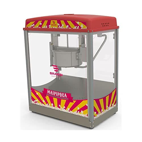 Braesi, B5802, Pipoqueira Eletrica Máquina de Fazer Pipoca Doce Industrial 127 Volts, cor Inox, Aço