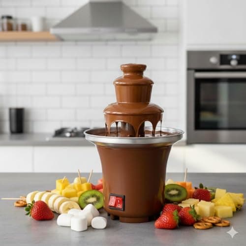 Fonte de Chocolate Elétrica Cascata 3 Andares Fondue Frutas - 110V