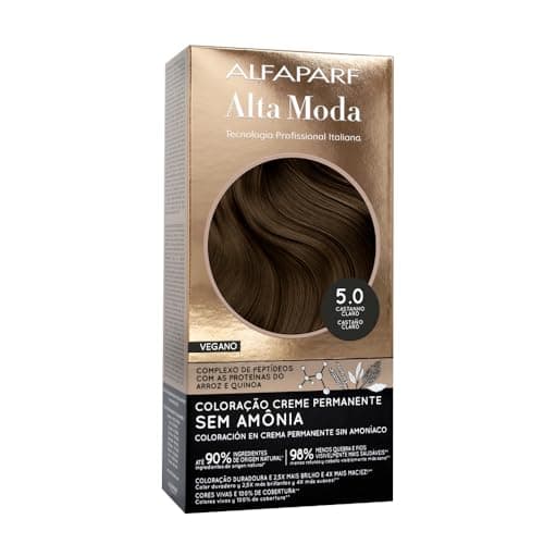 Coloração Permanente Alfaparf Alta Moda Sem Amônia 5.0 Castanho Claro