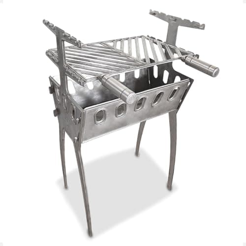 Churrasqueira 67 cm Móvel Portátil Carvão Alta De Alumínio Fundido