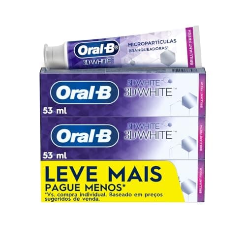 Oral-B Pasta de Dente 3D White Brilliant Fresh, 3 Unidades de 70 g