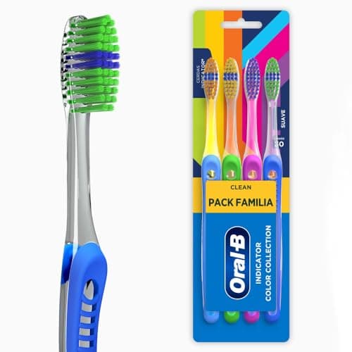 Oral-B Escova de Dente Clean Indicator Color Collection, 4 Unidades