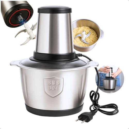 Processador Triturador Picador moedor de alimemto 2 litros em Inox Elétrico Carne Legumes vegetais 110 v 850w