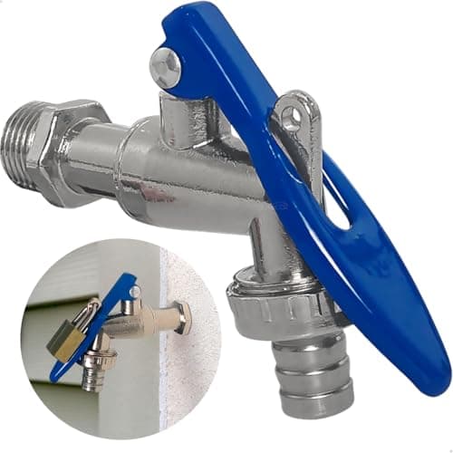 Dona D Cor, Torneira Esfera De Jardim Com Trava de Cadeado Registro 1/4 De Volta Saída 3/4 Com Bico Adaptador Para Mangueira 1/2