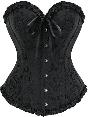 Vrapo Espartilho corpete para mulheres | Lingerie modeladora modeladora com cadarço, Preto, XP