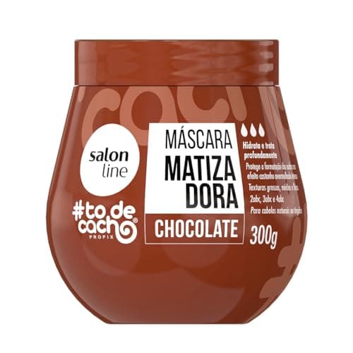 Salon Line, Máscara Matizadora, #TodeCacho, Chocolate, Vegano - Para Cabelos Ondulados, Cacheados e Crespos, 300 g