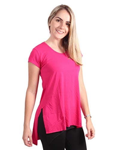 Blusa Sobre Legging Fitness Viscolycra Tapa Bumbum Lisa Feminina Academia (rosa, G)