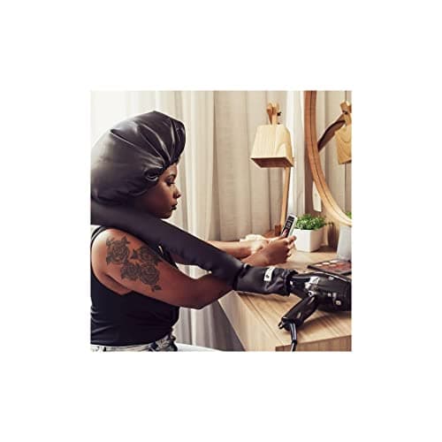 Touca Difusora Secadora De Cetim Seda Preto Anti Frizz