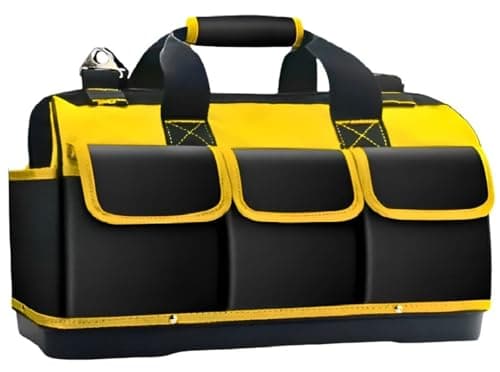 Bolsa De Ferramentas Profissional Impermeável 16 bolsos | Alça De Ombro | Maleta Organizador Fundo Reforçado Oxford Resistente, Para Eletricista, Carpinteiro, Pedreiro, Pintor, Técnico, Grande.