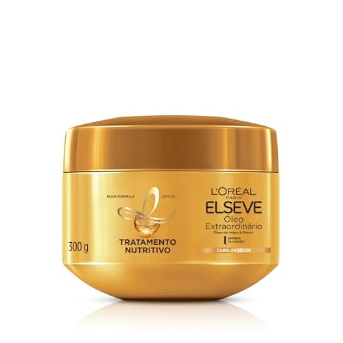 L'Oréal Paris Elseve Óleo Extraordinário Máscara Capilar, Nutrição Profunda e Brilho Excepcional, Enriquecida com Micro-Óleos, Reconstrói Fios Secos e Sem Vida, 300g