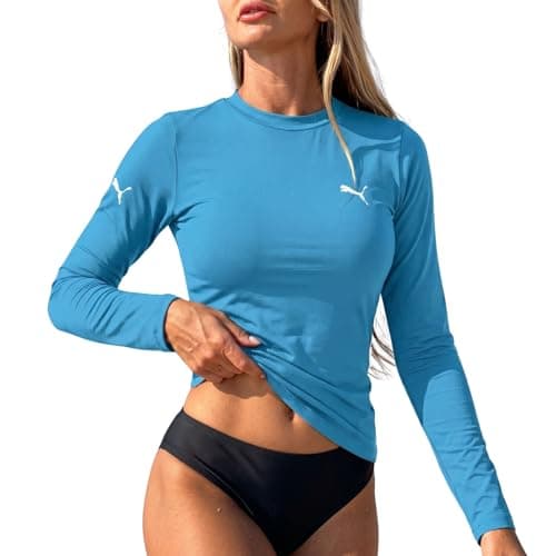 PUMA Camiseta Manga longa Camiseta Proteção UV50+ Adulta Feminina, Azul, G
