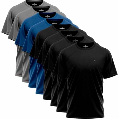 Kit 8 Camisas Dry-fit Sandrini Masculina Academia Treino Uv (BR, Alfa, GG, Regular, Sortidos)