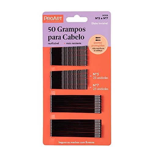 Bizzico - Grampos de Cabelo Preto N7 C/50 Unissex Adulto