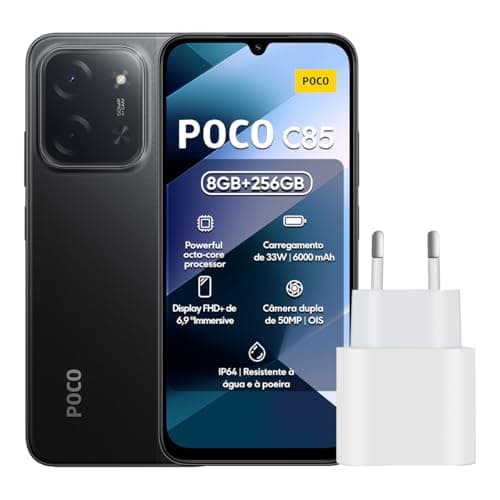 Smartphone Xiaomi POCO C85 4G Negro 8GB RAM 256GB ROM (25078PC3EG)