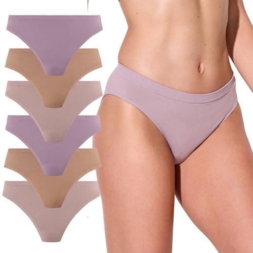 Kit 06 Calcinha Biquini Trifil Sem Costura Microfibra de Poliamida Feminino Adulto | 2 Aurora - 2 Macadâmia - 2 Tulipeiro | M