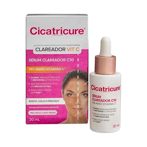 Cicatricure Sérum Clareador Vit C10 30 ml - Reduz Manchas, Antioleosidade, Suaviza Linhas, Hidrata Profundamente, Skincare