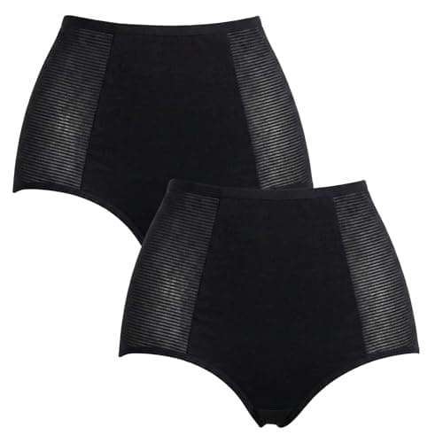 Kit 2 Calcinhas Cinta Compressão Modeladora Fio Duplo Concept Lingerie (BR, Alfa, G, Regular, Preto)