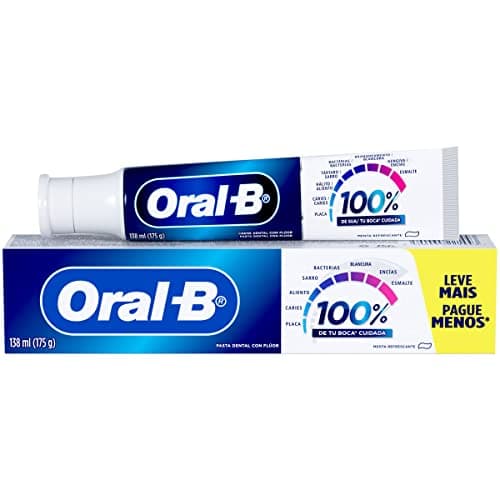 Oral-B Pasta de Dente 100% de Sua Boca* Cuidada, 1 Unidade de 175g