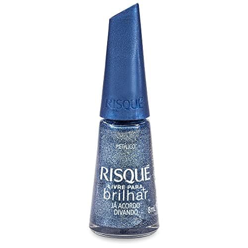 Risqué Livre para Brilhar Já Acordo Divando - Esmalte, Azul Metálico, 8ml