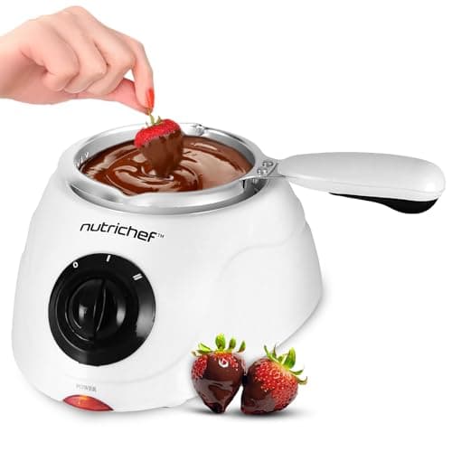 Conjunto de fondue de aquecimento para derretimento de chocolate – Conjunto de máquina elétrica para derreter/aquecedor de chocolate com função de imersão e panela removível – Derreta chocolate, doces