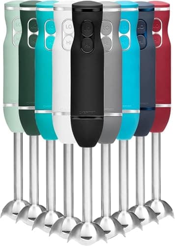 Chefman Varinha de imersão, potente, triturador de gelo elétrico, 2 velocidades, misturador portátil de alimentos, puras, smoothies, shakes e sopas, preto