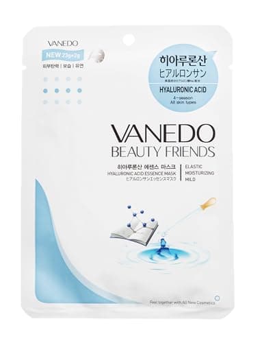 Máscara Hidratante Facial Coreana Beauty Friends - Ácido Hialurônico