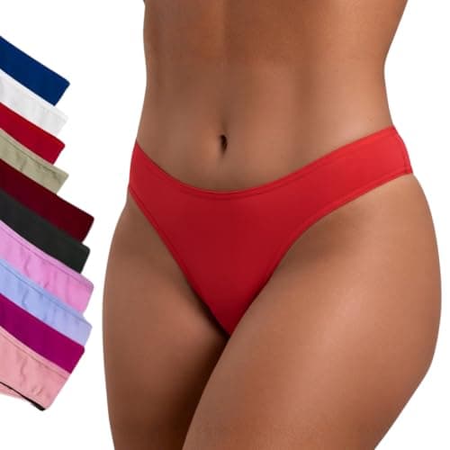 Kit 10 Calcinha Cotton Confort 100% Algodão Tanga Básica Feminina Confortável Reforçada (BR, Alfa, M, Regular)