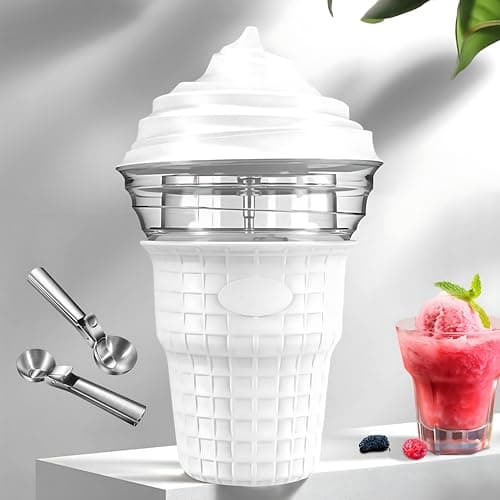 Máquina de sorvete totalmente automática, mini máquina de casquinha de sorvete, tigela de mistura de 450 ml, máquina de sorvete de frutas, para sorvete macio, smoothie, raspadinha, laticínios co