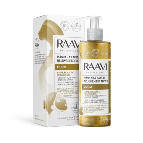 Máscara Facial Rejuvenescedora Ouro Raavi 110g