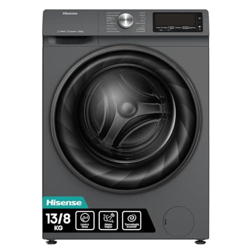 Hisense Lava e Seca, 13kg Lavagem/8kg Secagem, Steam, 13 Programas, Motor Inverter, Painel Touch, Titanium WD13X - 220V