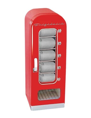 FRIGIDAIRE EFMIS045-RED Retrô Perfeito para Escritório, Quartos, Bar ou Casa, Mini Frigorífico 10 Can Soda Vending, Vermelho