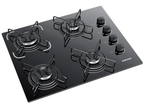 Cooktop 4 Bocas Itatiaia Essencial com Mesa de Vidro Temperado e Acendimento Automático Preto Bivolt