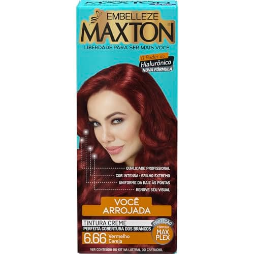 Tinta de Cabelo Maxton Vermelho Cereja 6.66 Arrojada