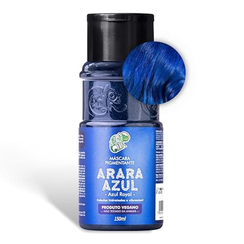 Kamaleão Color – Máscara Pigmentante Semi-Permanente, Arara Azul - Cores Vibrantes e Hidratação Intensa – Low Poo, Vegano, Cruelty Free – 150ml