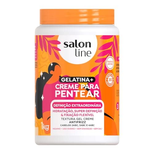 Salon Line, Creme de Pentear, Definição Extraordinária, Vegano - Para Cabelos Cacheados, Crespos e em Transição, 1kg
