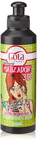 Matizador 3D Vermelho Intenso Linha 120 Ml, Gota Dourada