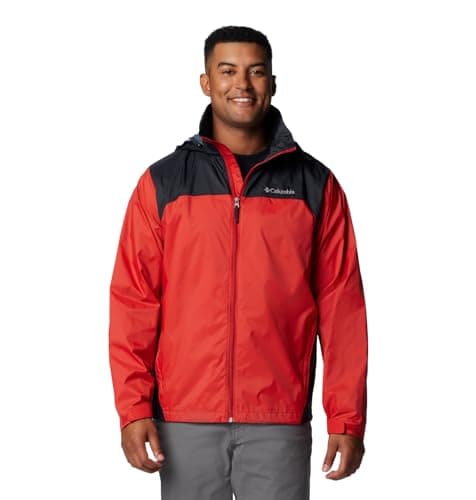 Columbia Jaqueta de chuva masculina Glennaker Lake Ii, Sail Red/Black, G