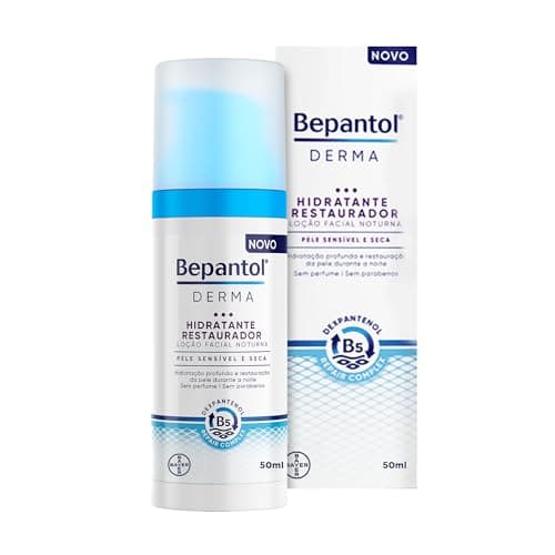 Bepantol Derma Hidratante Facial Noturno, Hidratante Restaurador, 50ml