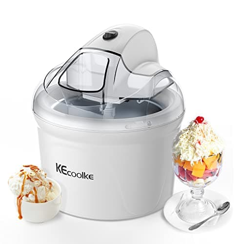 KECOOLKE Máquina de Sorvete, Presentes de Apreciação do Professor, Máquina Elétrica de Sorvete, Servir Macio, Caseiro, 1.5 Quart, Iogurte Congelado, Sorvete, Gelato