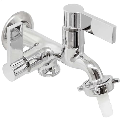 Torneira De Metal Para Maquina De Lavar E Tanque 2 Saidas - Life Metais