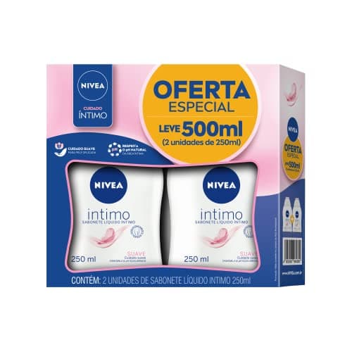 NIVEA Sabonete Íntimo Nivea Duopack Suave 250ml
