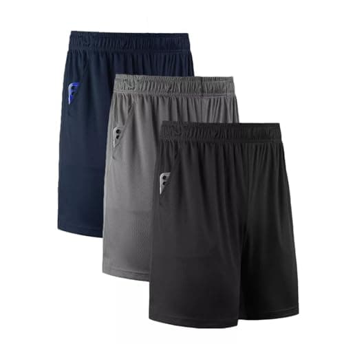 Kit 3 Shorts Masculino Básico Bermuda Fitness Treino (XG, Preto/Cinza/Azul)