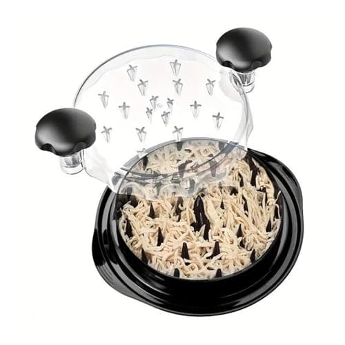 Triturador Manual de Carne e Legumes – Desfiador de Frango com Tampa Transparente, Fácil de Usar, Portátil e Resistente para Cozinha