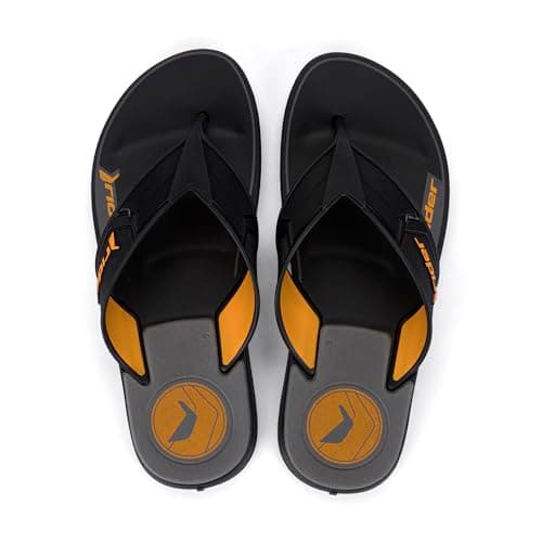 Chinelo Rider Masculino Star III Original com Solado Macio e Confortável Pisada Suave (Preto, BR, Adulto, Numérico, 40)