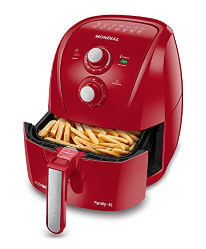 MONDIAL Fritadeira Sem Óleo Air Fryer 4L, Vermelho, 1500W, 110V - AFN-40-FR