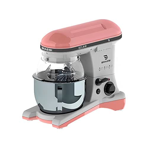 Batedeira Planetária Industrial Pedestal Bivolt Profissional Cor:Rosa