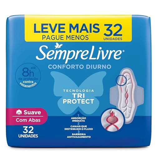 Sempre Livre Absorvente Externo Adapt Plus Com Abas 32 Unidades